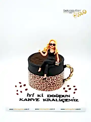 Kahve Ve Kadın Figür Detay Konsept Pasta