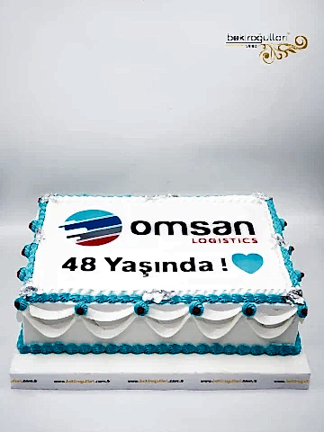 Marka Özel Tasarım Kare Resimli Pasta