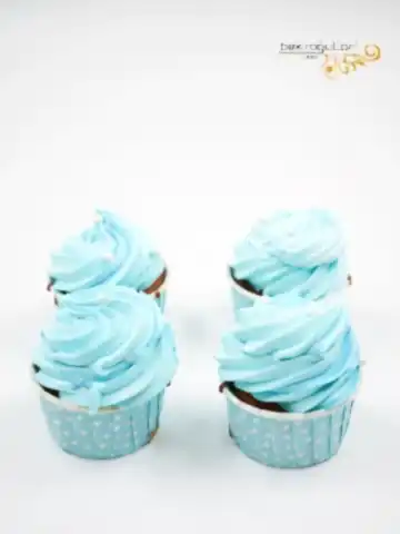 Mavi Kremalı Cupcake