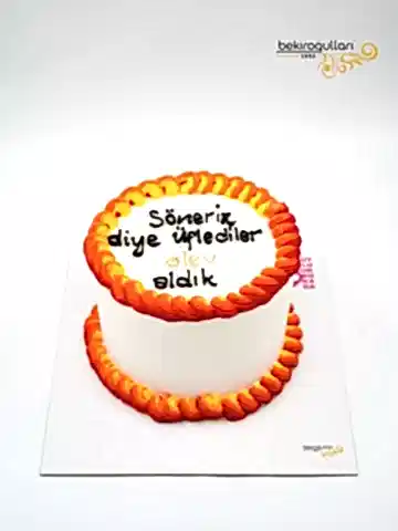 Sarı Kırmızı Detay Sıvama Pasta
